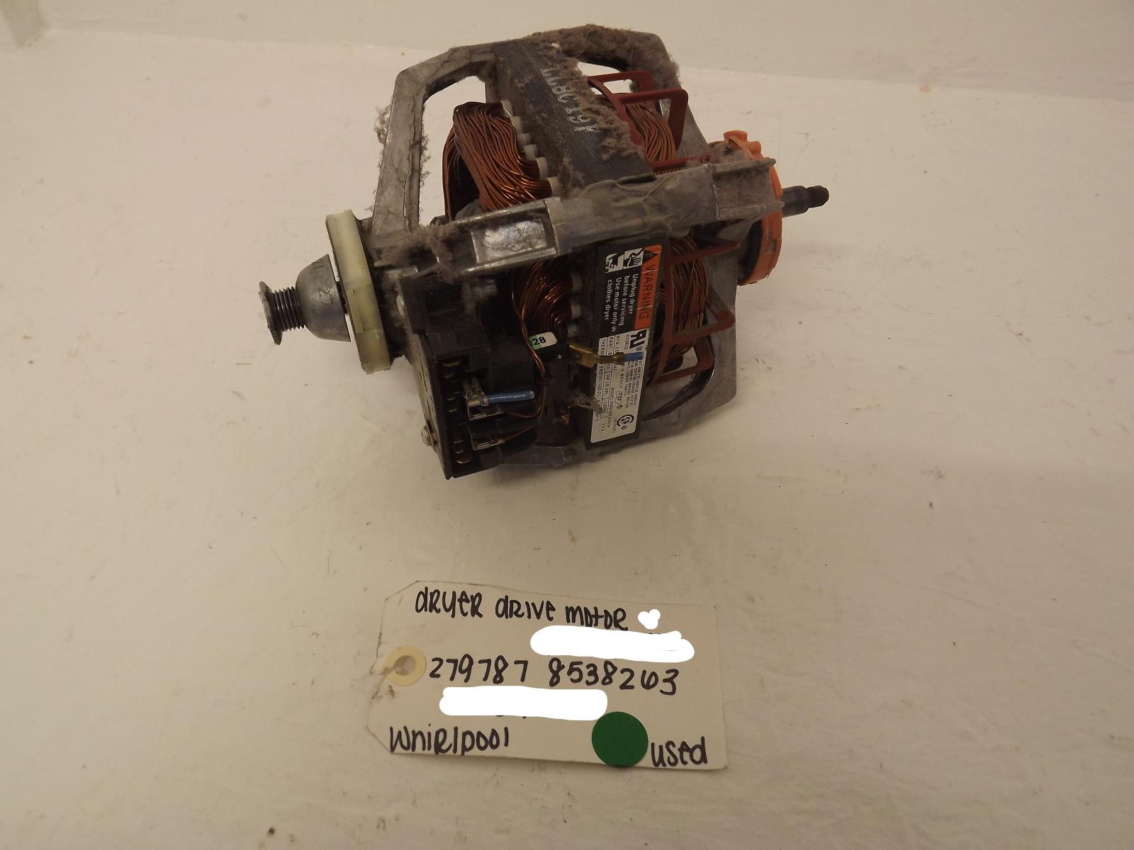 Whirlpool Dryer 279787 8538263 Drive Motor Used Whirlpool Dryer 279787 8538263 Drive Motor Used